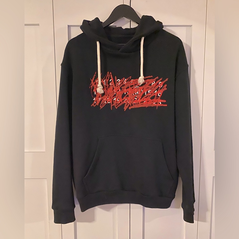 Maison Margiela Black Scribble Hoodie